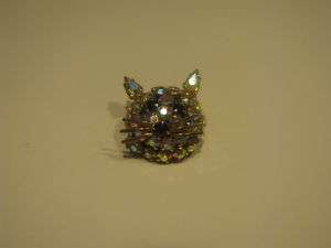 Vintage Kitty Cat Pin/Brooch Costume Jewelry Warner  