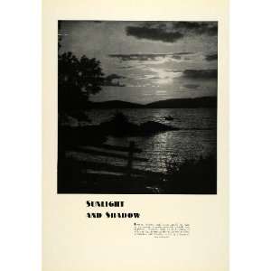  1931 Print Killarney Bay Ontario Sunlight Shadow Camera Photography 