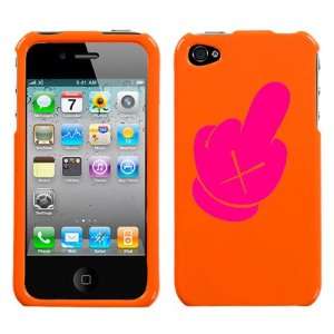   kaws disney mickey mouse glove middle finger on orange phone cover