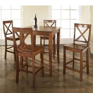 : Crosley Furniture KD520001CH   5 Piece Pub Dining Set with Cabriole 