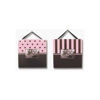  Trend Lab Brown and Pink 2 Piece Frame Set: Baby