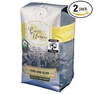 Caffe Umbria Terra Sana Blend, 12 Ounce Bags (Pack of 2):  