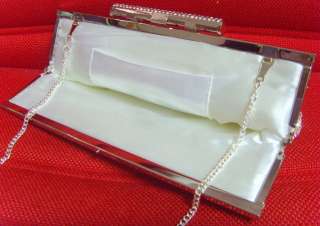 3KQ Swarovski Evening Bag Handbag Purse with crystal SILVER Bag  