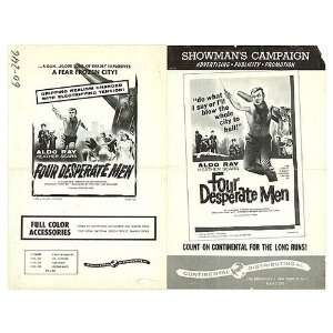  Four Desperate Men Original Movie Poster, 11 x 18 (1960 