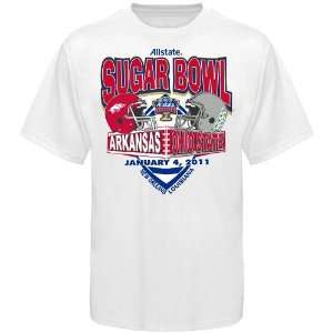  Youth White 2011 Sugar Bowl Dueling Helmets T shirt: Sports & Outdoors