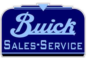 BUICK SALES SERVICE HEAVY STEEL SIGN 18  