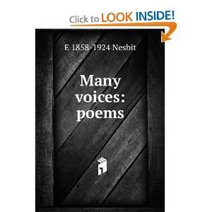  Many voices: poems: E 1858 1924 Nesbit: Books