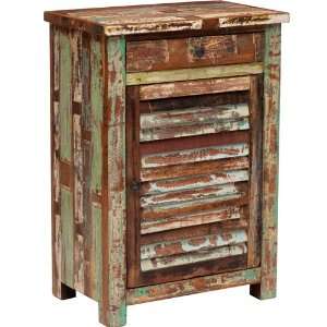  Vintage Shutter 1 Door 1 Drawer Cabinet: Home Improvement