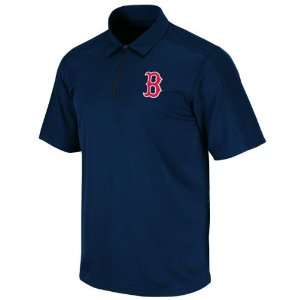   : Boston Red Sox Atlas Navy 1/4 Zip Synthetic Polo: Sports & Outdoors