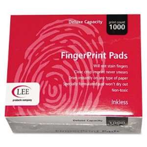  Inkless Fingerprint Pad   2 1/4w x 1 3/4d, Black, 23/dz 