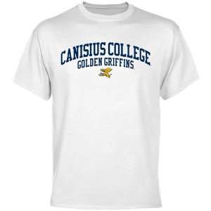 Canisius College Golden Griffins Team Arch T Shirt   White  