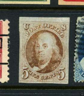 Scott #1 Franklin Mint 4 Margin Stamp w/2009 PSE Cert!  