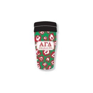 Alpha Gamma Delta Leopard Travel Mug 16oz:  Kitchen 