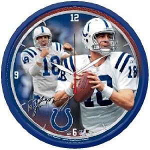   : NFL Peyton Manning Colts Logo Wall Clock *SALE*: Sports & Outdoors