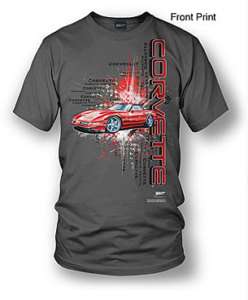 C4 Corvette Burst Gray T Shirt  