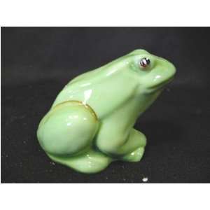 FENTON GLASS ANIMAL Frog   Chameleon Green 