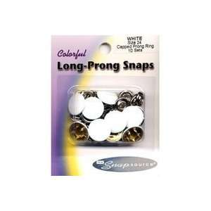  Snap Size 24 White Capped Prong (3 Pack)