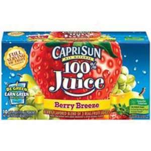 Caprisun 100% Juice Berry Breeze 6 Oz Pouch   4 Pack:  