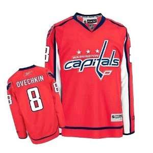 New Washington Capitals Jersey #8 Ovechkin Red Hockey Jersey Size 54