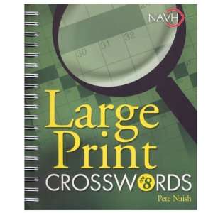   : Large Print Crosswords No 8 for Low Vision: Health & Personal Care