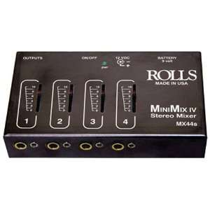    Rolls MX44S Mini Mix IV   4 Channel Stereo Mixer Electronics