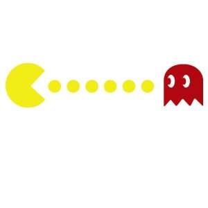  Pacman and Blinky Scene Decal Sticker: Sports & Outdoors