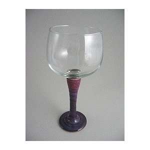  Handmade pottery wine goblet   purple Jason Silverman 