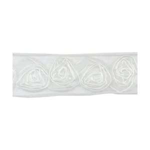   May Arts Sheer Ribbon Rosettes 1 1/2X10 Yards White: Home & Kitchen