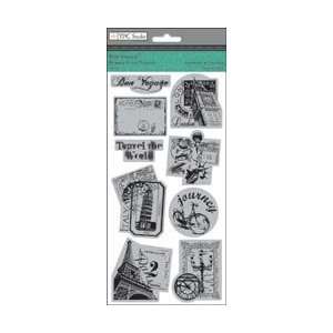    Bon Voyage Rubber Cling Stamps 4X8 Sheet Arts, Crafts & Sewing