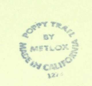 Metlox Wild Poppy Poppytrail Bread/ Desert Plates  