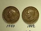 1940 1942 canada one cent coin king george vi vintage