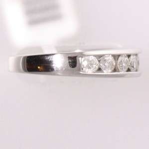 1ct T.W. Diamond Channel Wedding Band in 14K White Gold  
