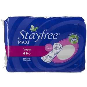  Stayfree Maxi Pads, Super 10 ct