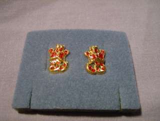 Avon 2001 Christmas Novelty Earrings CANDY CANE Posts  