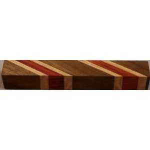  Laminated Lovoa Red Oak Padauk Pen Blank 3/4 x 5 Blanks 