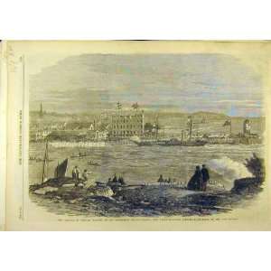   1861 Douglas Harbour Francis Pigott Isle Of Man Sketch