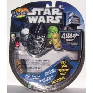  Mighty Beanz Star Wars 4 Pack with Chewbacca Toys & Games