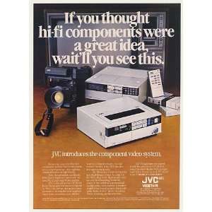   JVC Component Video System VCR Camera Print Ad (44582)