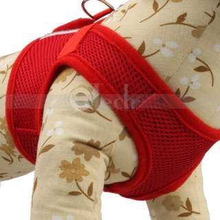 Pet Adjustable Polypropylene Net Dog Safety Harness Leash Red S M L XL 