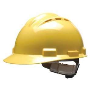 Series Yellow Vented Safety Cap With 4 Point Pinlock Headgear And 