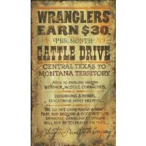  Customizable Wranglers Cattle Drive Vintage Style Wooden 