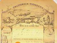 SOCIETY OF CALIFORNIA PIONEERS 49ER CALIF. GOLD RUSH  