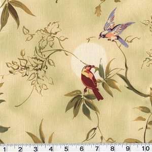  45 Wide Whispering Woods Songbirds Autumn Gold Fabric By 