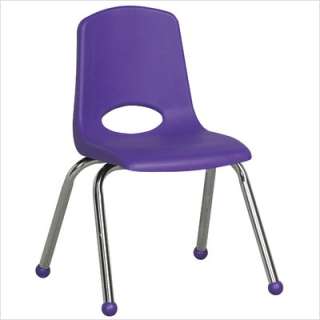 ECR4Kids 14 School Stack Chair With Chrome Legs Purple ELR 0194 PU 