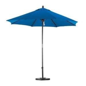  9 Foot Wood Pacific Blue Patio Umbrella with stand Patio 