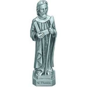 St. Thomas the Apostle   3 1/2 Pewter Statue with Prayer 