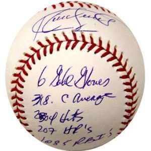  Kirby Puckett Signed Ball   with s 1085 RBI Inscription 