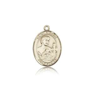  14kt Gold St. Saint Kieran Medal 3/4 x 1/2 Inches 8367KT 