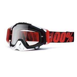  100% Racecraft Goggles   Black/Red/Clear Automotive