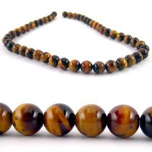  Loose Round Tigers Eye Crystal Beads (8mm x 8mm 